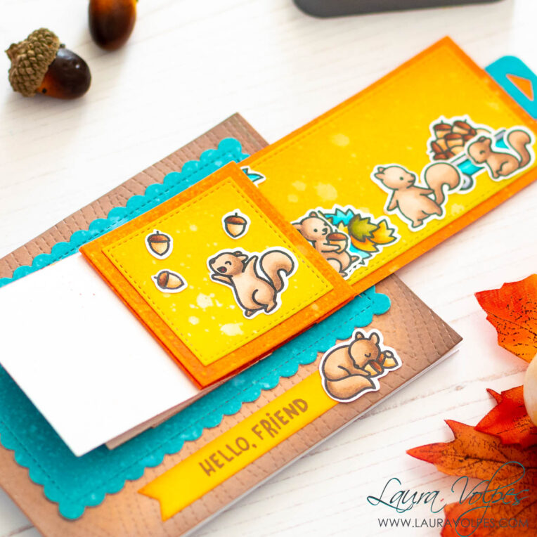 FLIPPIN AWESOME FALL CARD | LAWN FAWN LET'S GO NUTS