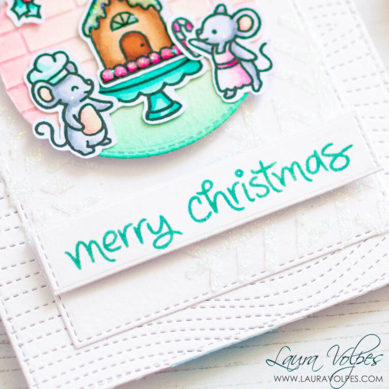 CLEAN AND SIMPLE CHRISTMAS CARD | LAWN FAWN A CREATURE WAS STIRRING