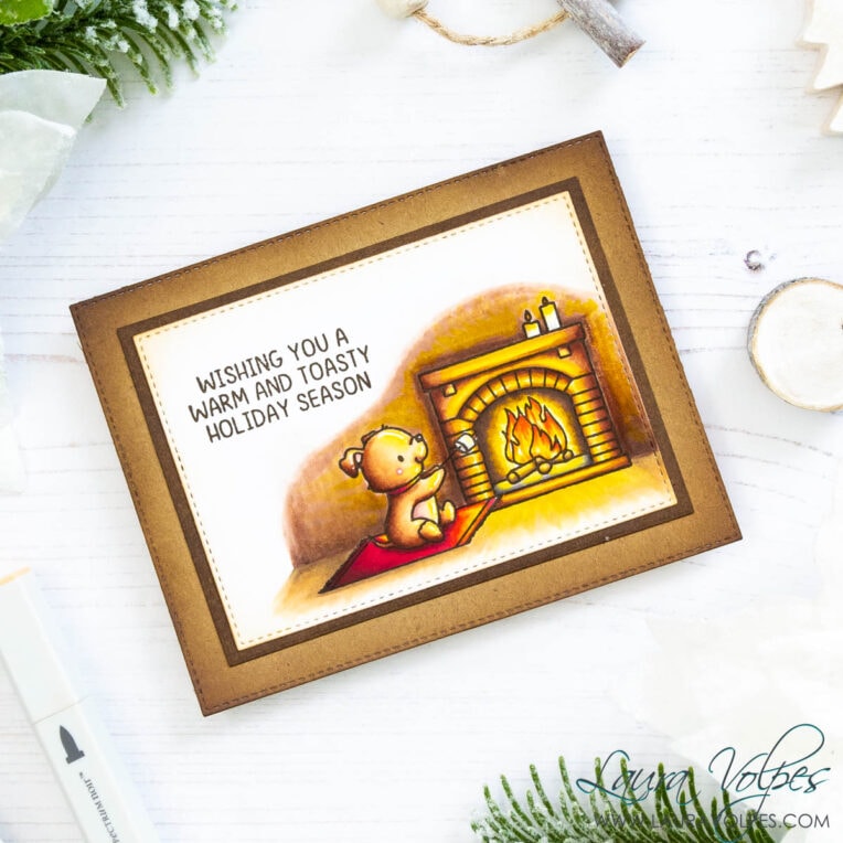 Christmas Card with Mama Elephant Toasty Friends 
